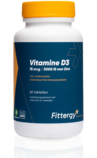 Fittergy Vitamine D3 75 mcg met Zink (60 tabletten) -