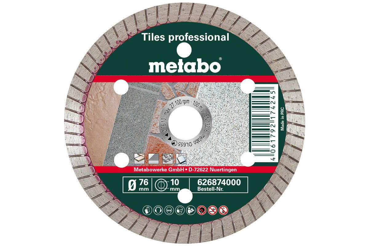 Metabo Diamant-doorslijpschijf | 76 mm | tegels | professional |