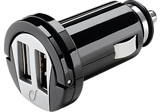Universele Autolader Dual Micro-USB - Zwart