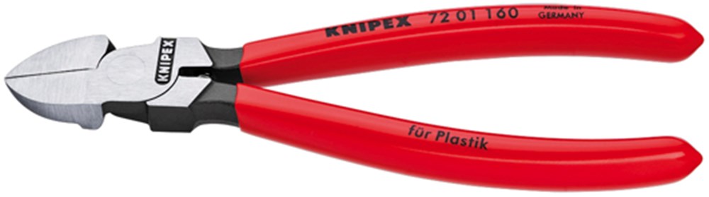 Knipex Zijsnijtang voor kunststof + veer 160 mm - 72 01 160 SB