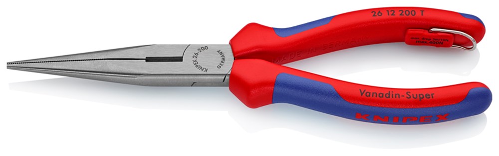 Knipex Telefoontang recht + zijsn. 200 mm - 26 12 200 T BK