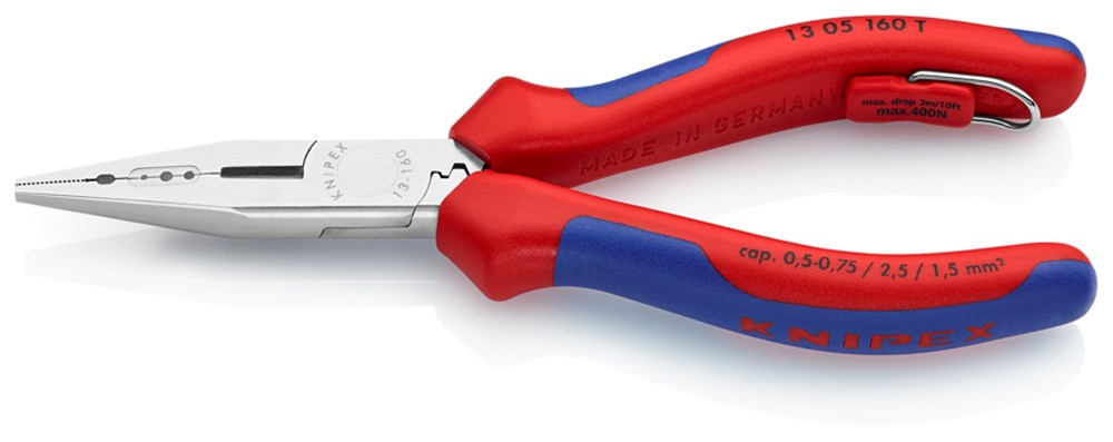 Knipex Bedradingstang verchroomd/comfort 160 mm - 13 05 160 T BK