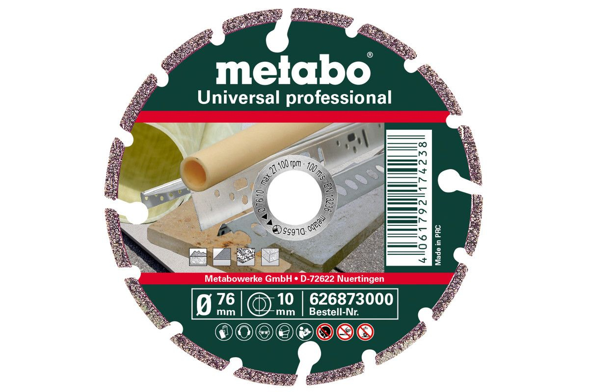 Metabo Diamant-doorslijpschijf | 76x10, 0 mm |Universal | professional