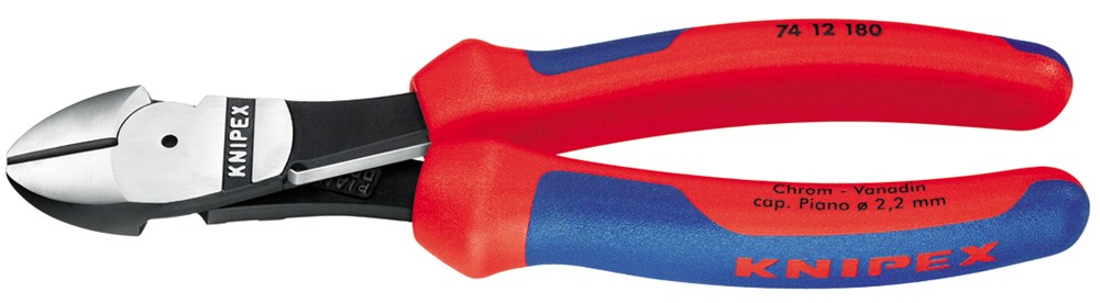 Knipex Kracht-Zijsnijtang met veer 180 mm - 74 12 180 SB