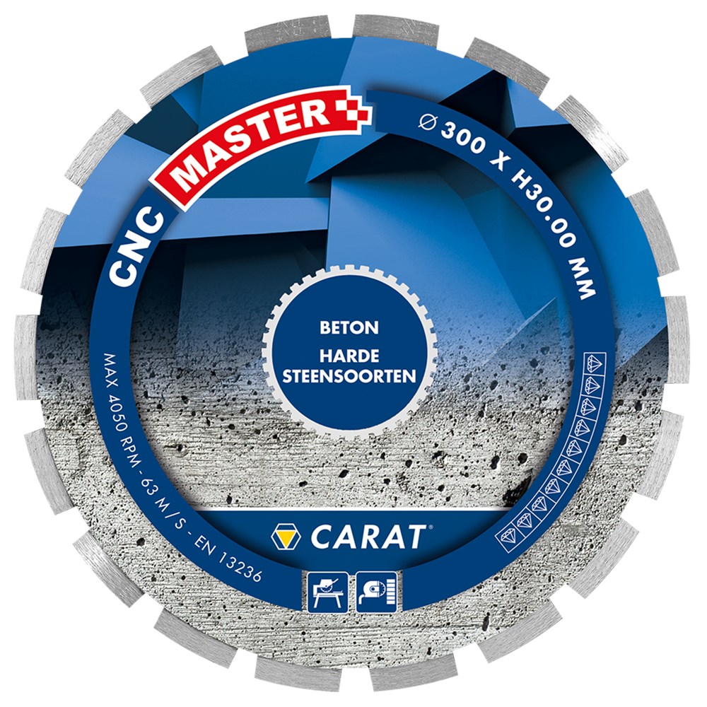 Carat DIAMANTZAAG BETON Ø300x25,40MM, CNC MASTER - CNCM300400