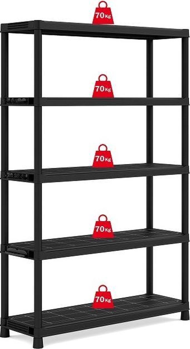Keter Curver Plus Rek 120/5 - Zwart