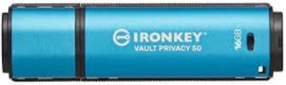 Kingston IronKey Vault Privacy 50 unidad flash USB 16 GB USB tipo A 3.2 Gen 1 (3.1 Gen 1) Azul, Lápiz USB