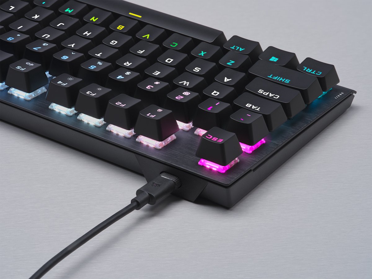 Corsair K60 Pro Tkl Optisch-mechanisch Rgb Gaming Toetsenbord Zwart