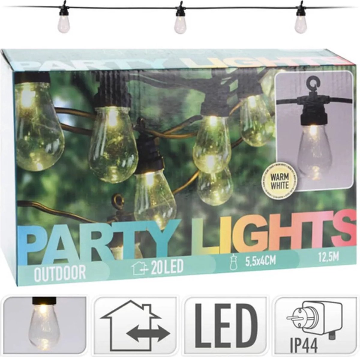 Home Essentials LED Feestverlichting 20 Lampjes - Negro