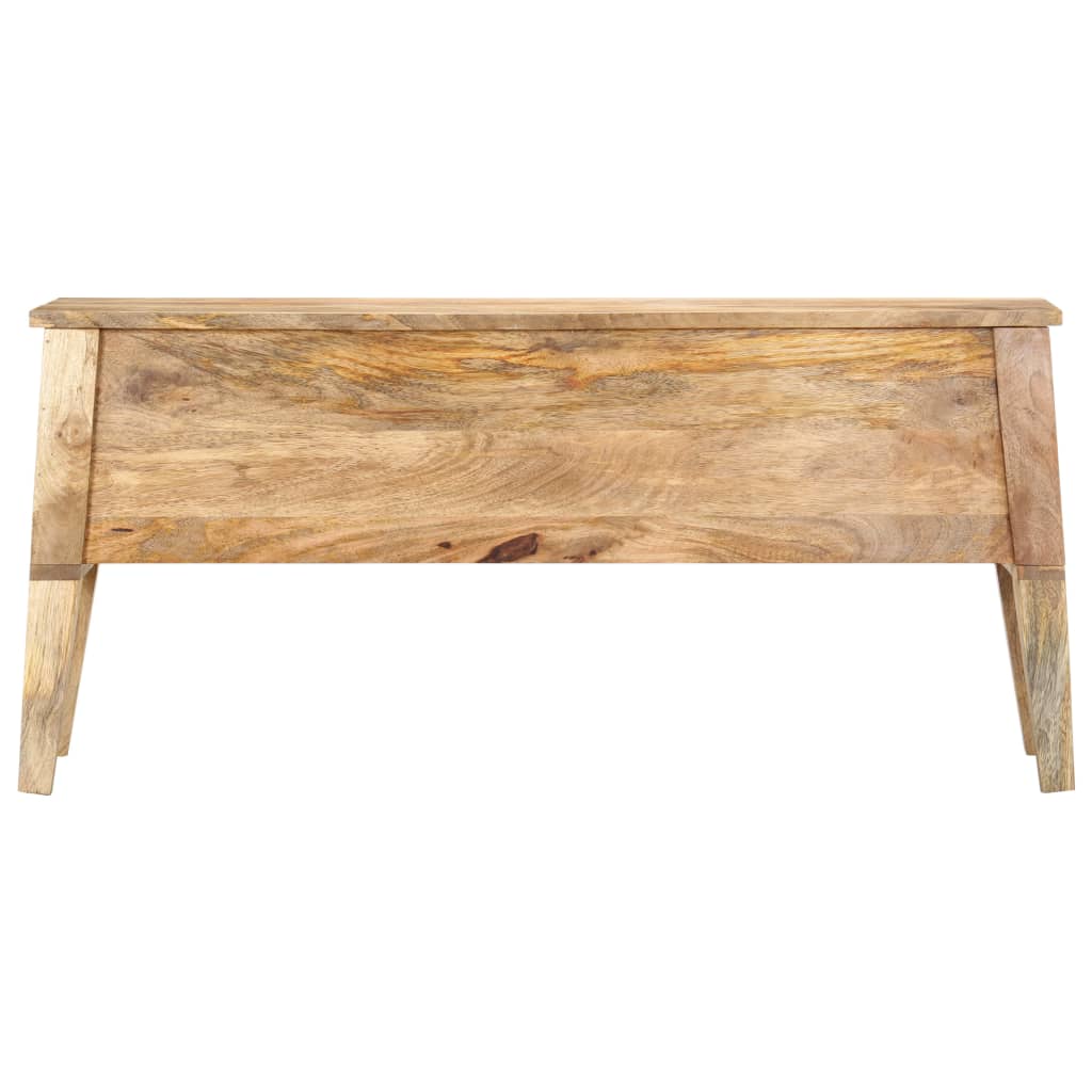 vidaXL Opbergbox 99x35x48 cm massief mangohout - Marrón