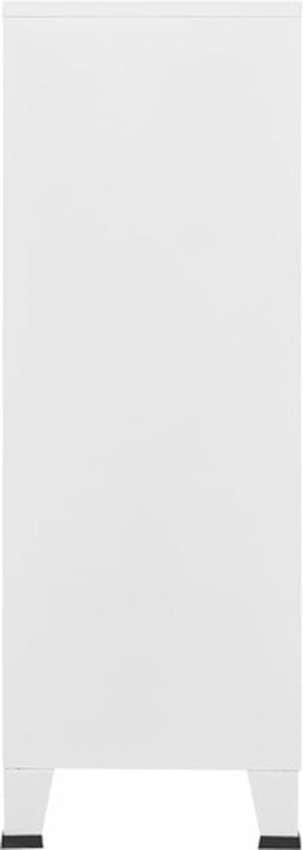 vidaXL Archiefkast industrieel 75x40x115 cm metaal wit