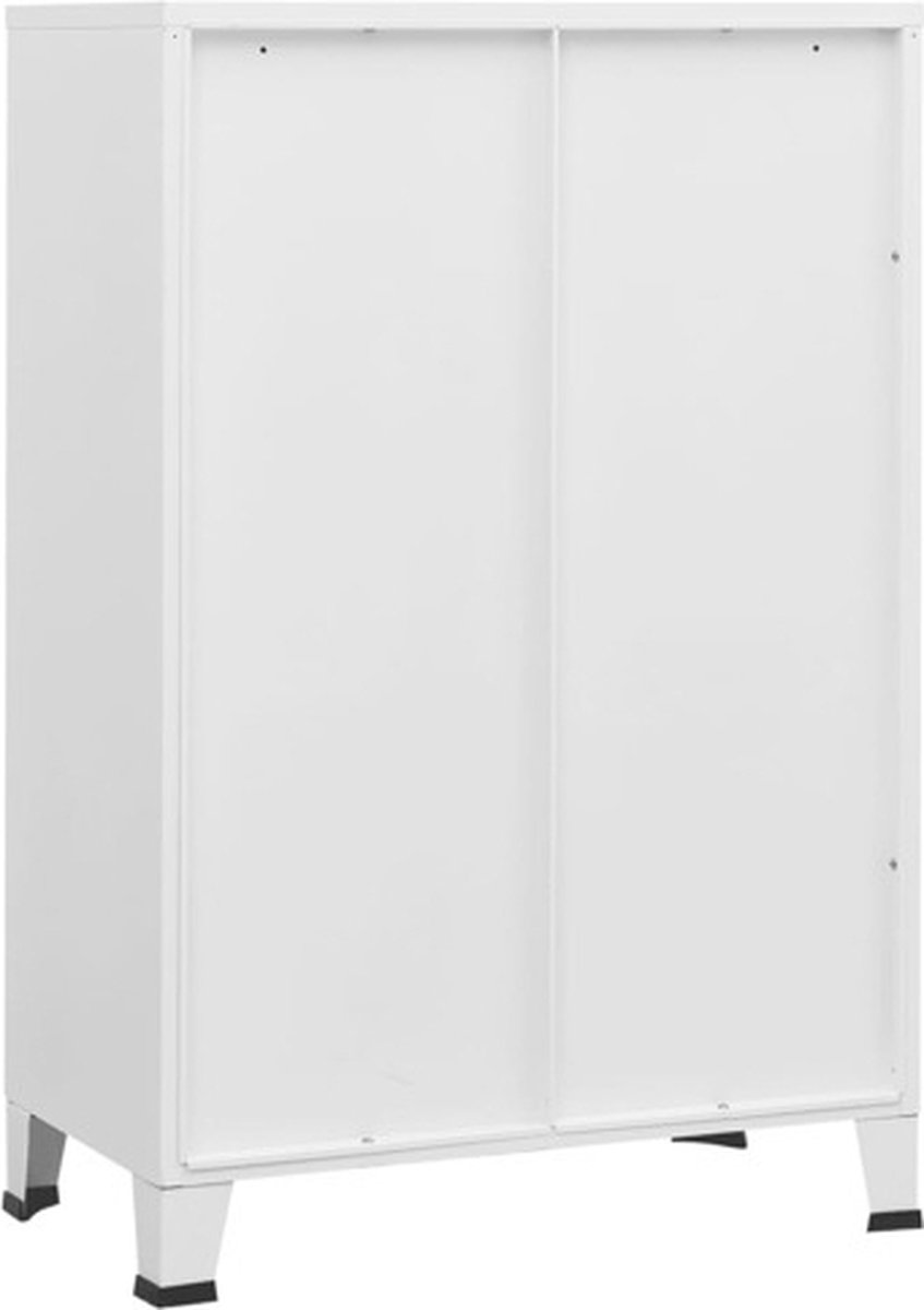 vidaXL Archiefkast industrieel 75x40x115 cm metaal wit