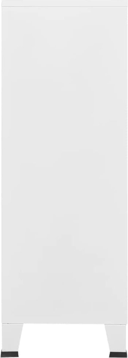 vidaXL Archiefkast industrieel 75x40x115 cm metaal wit