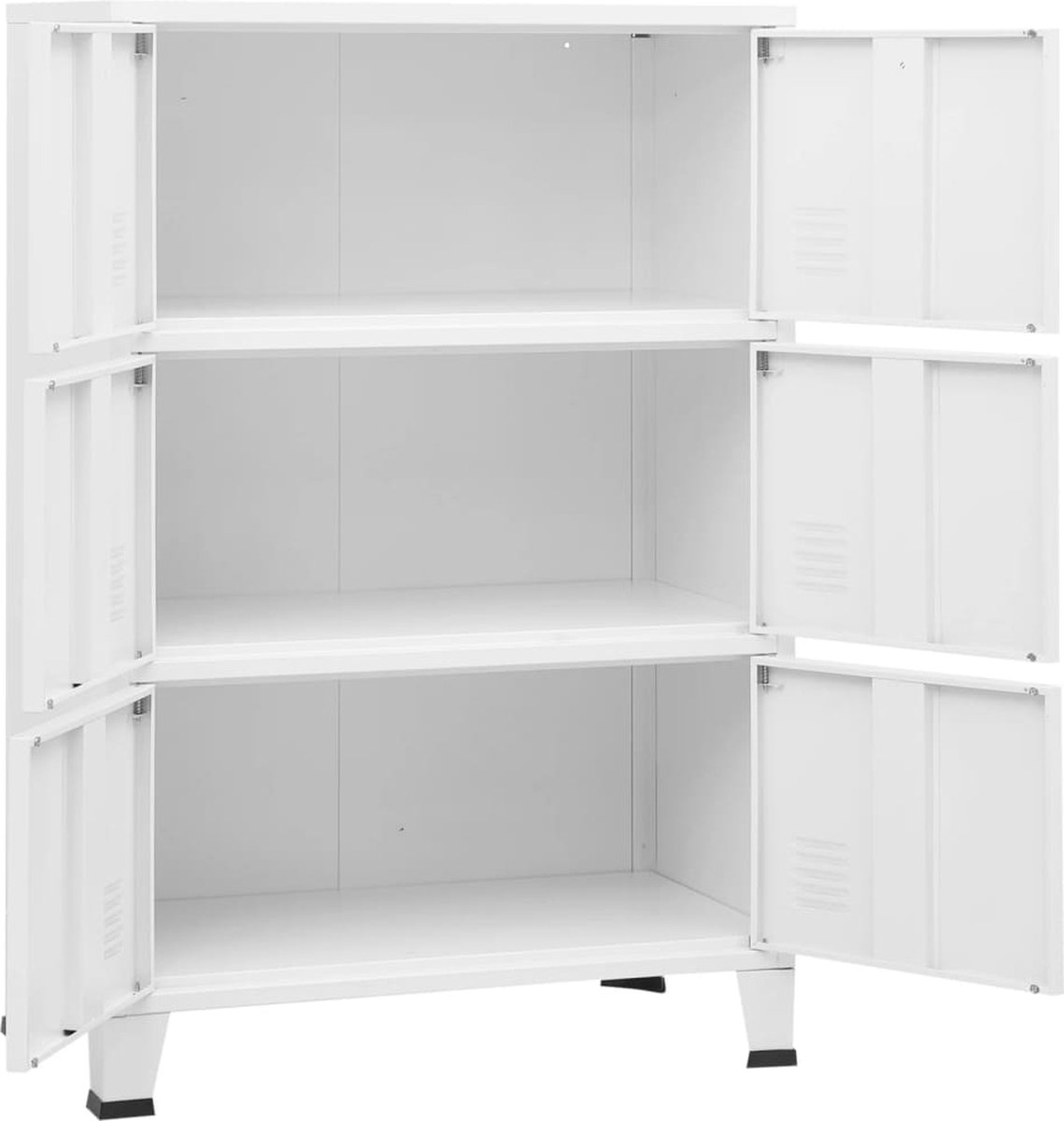 vidaXL Archiefkast industrieel 75x40x115 cm metaal wit