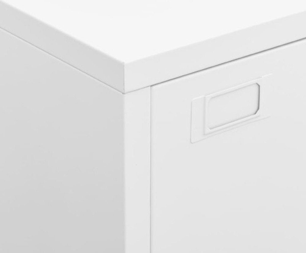 vidaXL Archiefkast industrieel 75x40x115 cm metaal wit