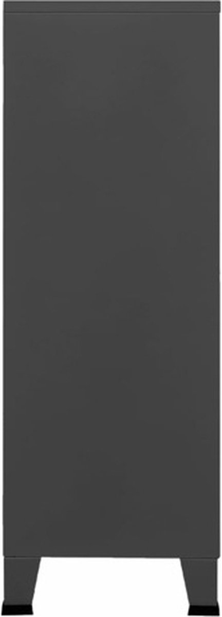 vidaXL Archiefkast industrieel 75x40x115 cm metaal antracietkleurig
