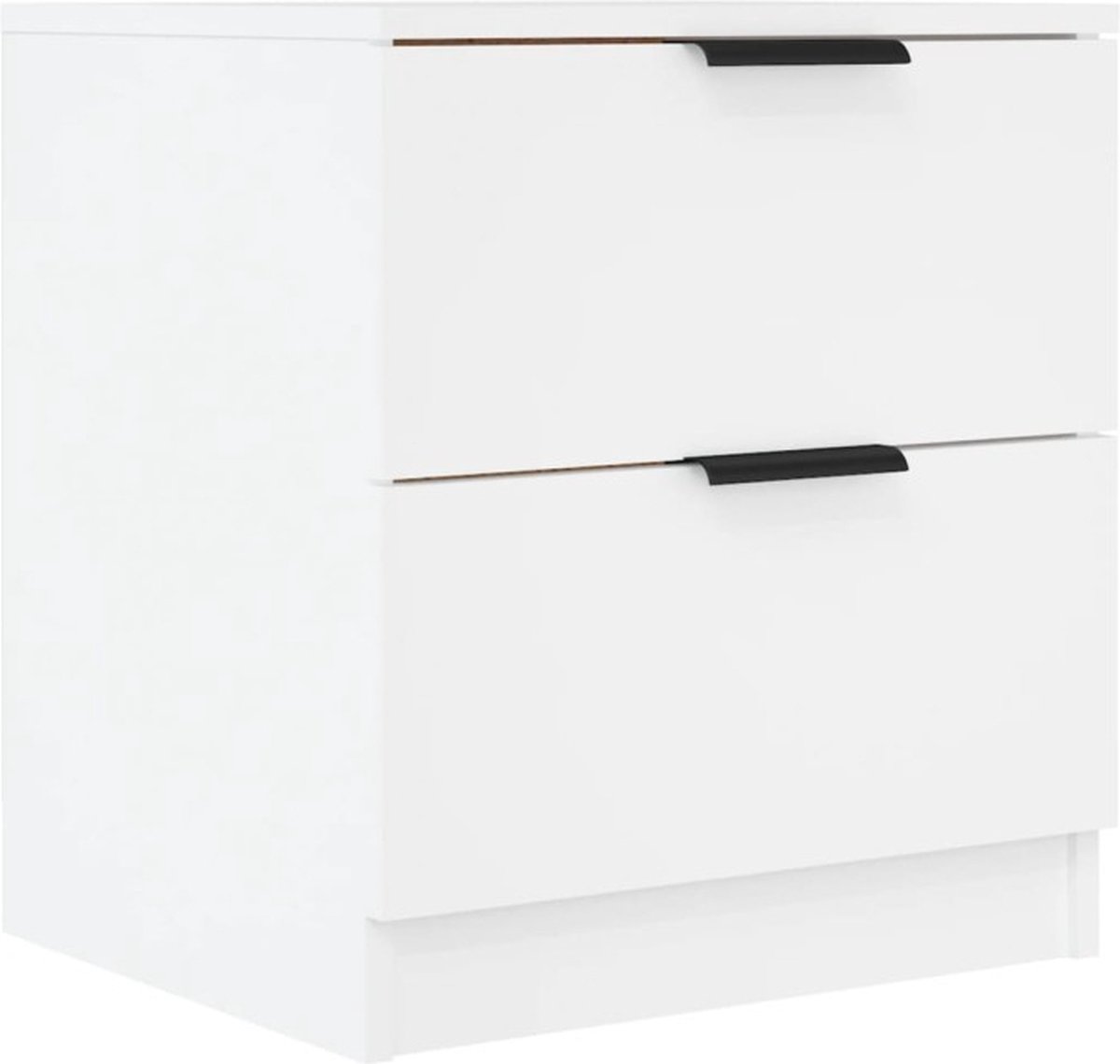 vidaXL Nachtkastjes 2 st bewerkt hout wit