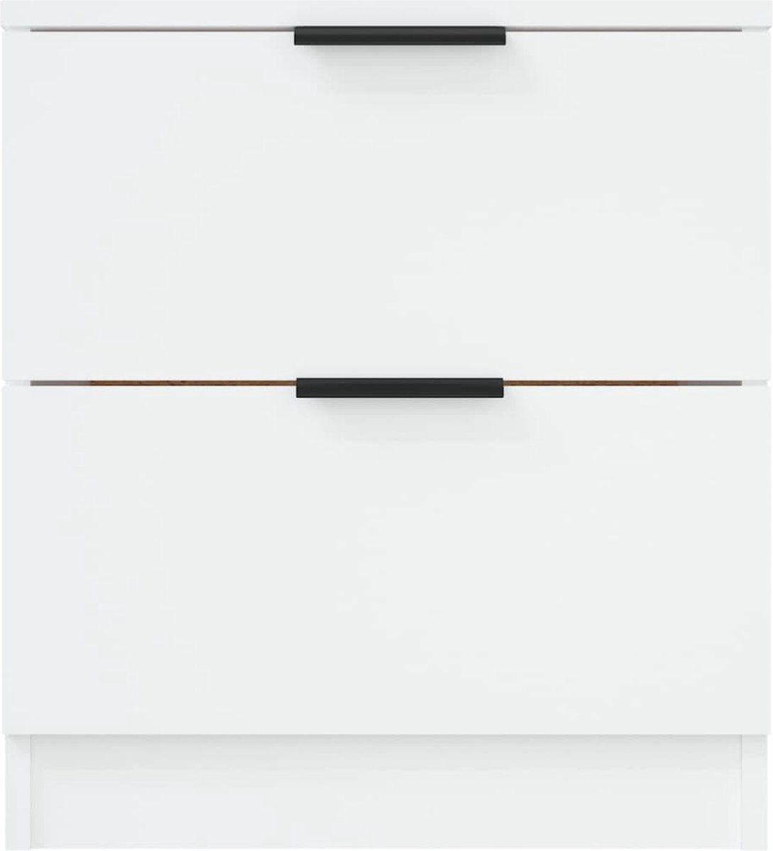 vidaXL Nachtkastjes 2 st bewerkt hout wit