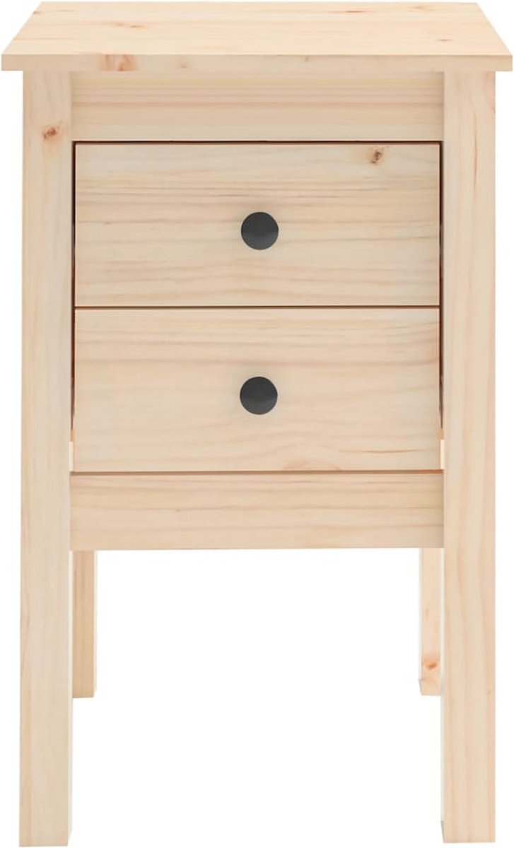 vidaXL Nachtkastje 40x35x61,5 cm massief grenenhout - Bruin