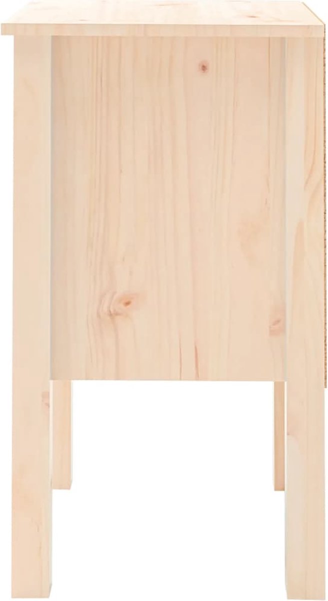 vidaXL Nachtkastje 40x35x61,5 cm massief grenenhout - Bruin