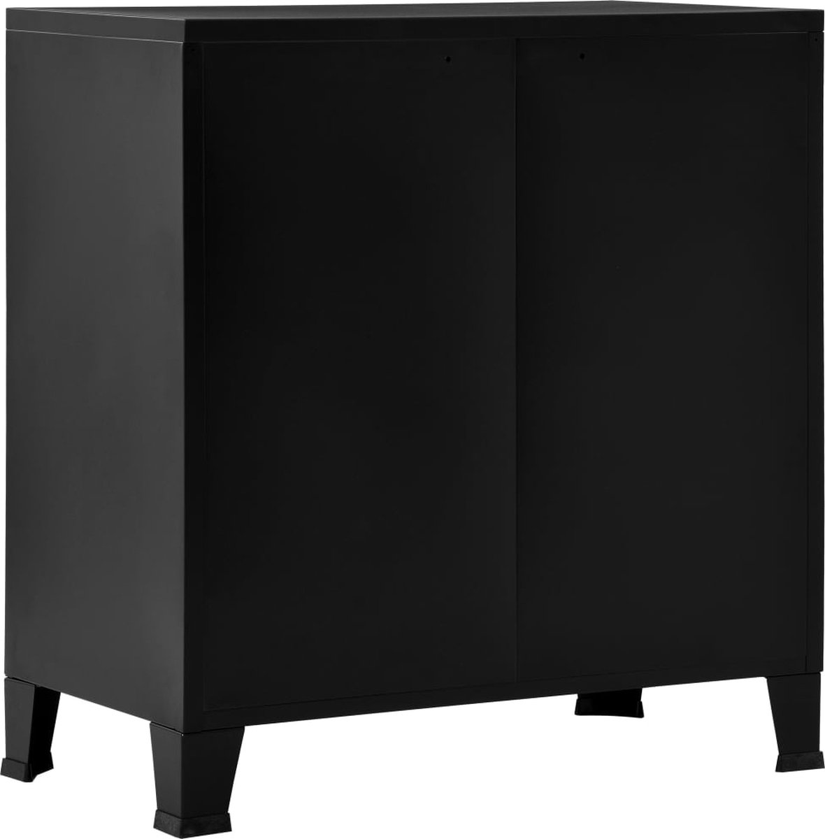 vidaXL Archiefkast met 4 deuren industrieel 75x40x80 cm staal - Zwart