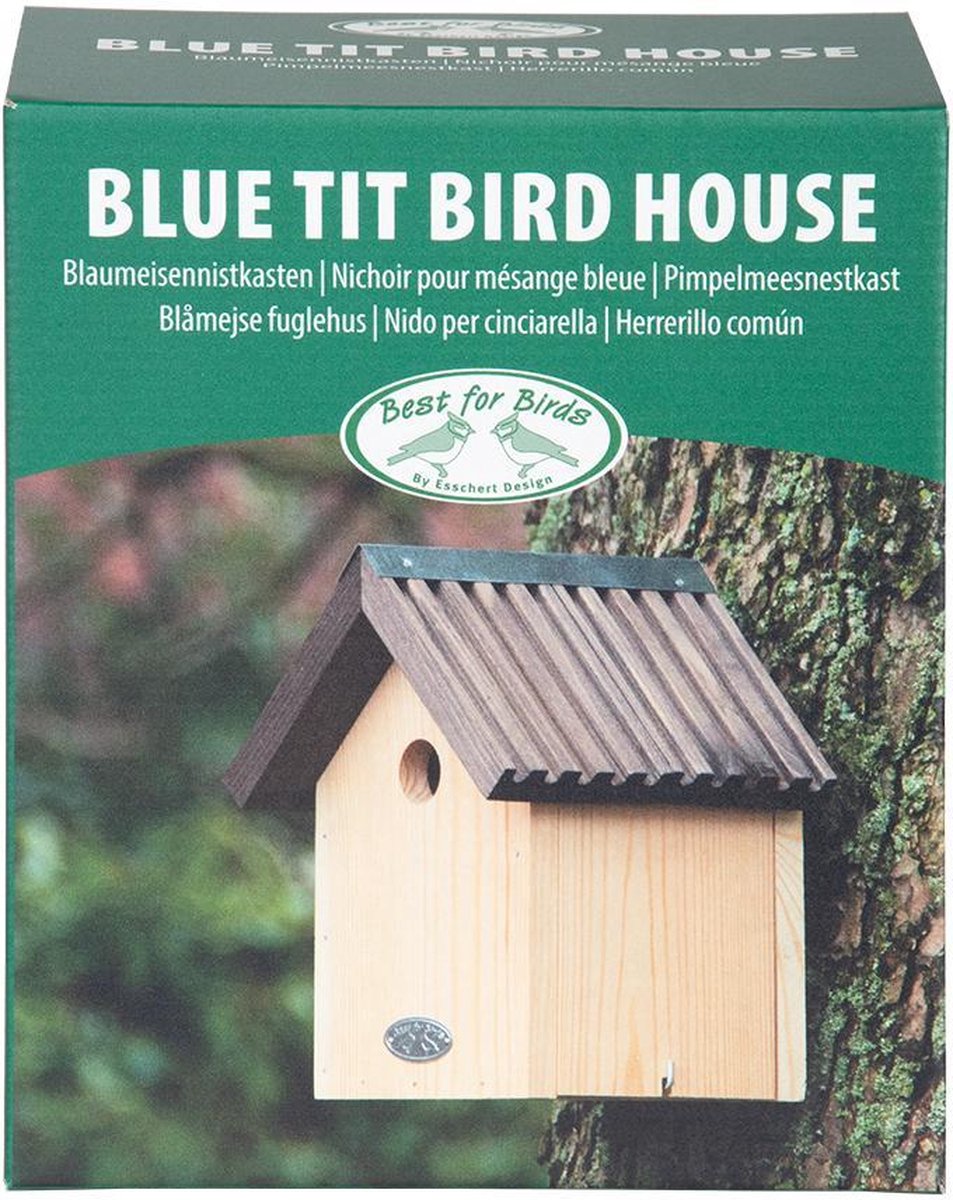 Esschert Design Pimpelmees Zink & Hout - Bruin