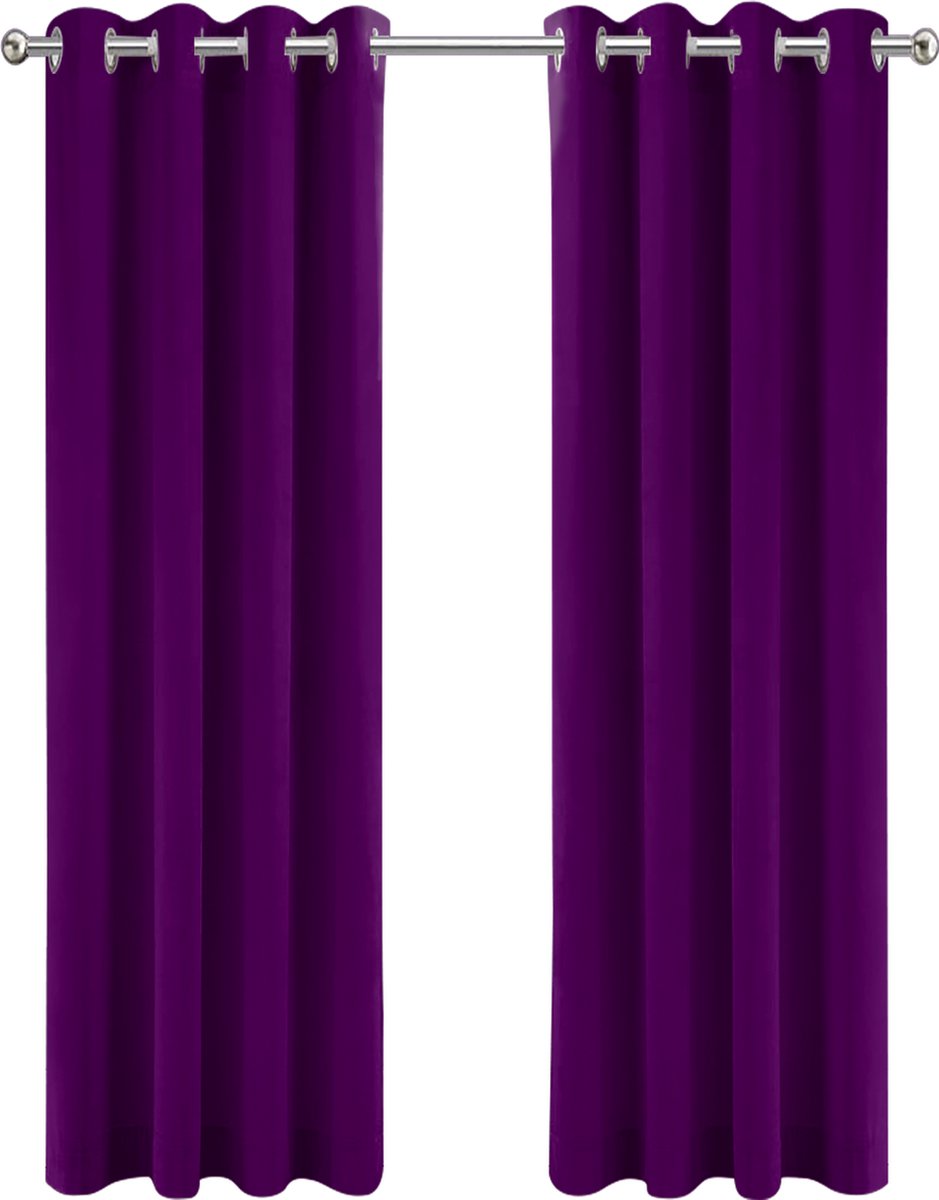 LW Collection Kant en klare gordijnen 140x270cm - Paars