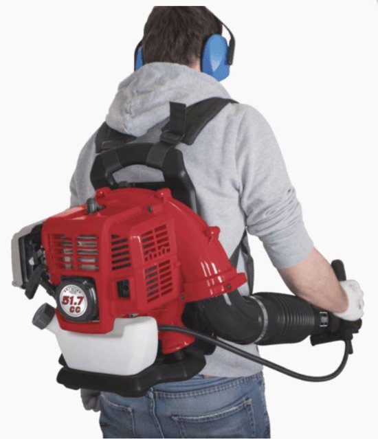 Scheppach Bladblazer LB5200BP, ruggedragen, 51.7cc - Zwart