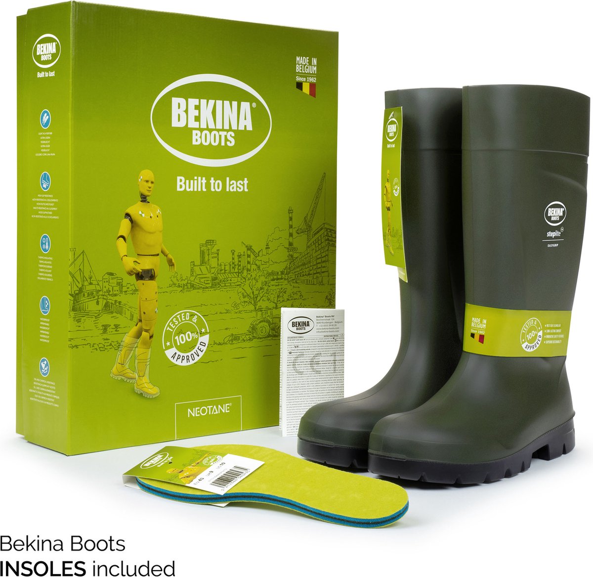 Bekina Agrilite Laars P2300/9180 S4 Groen/ - Maat 37 - Zwart