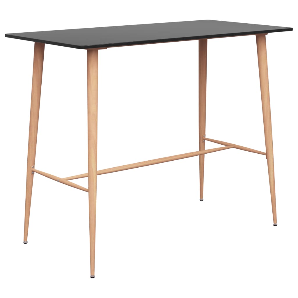 vidaXL 5-delige Barset en wit - Zwart