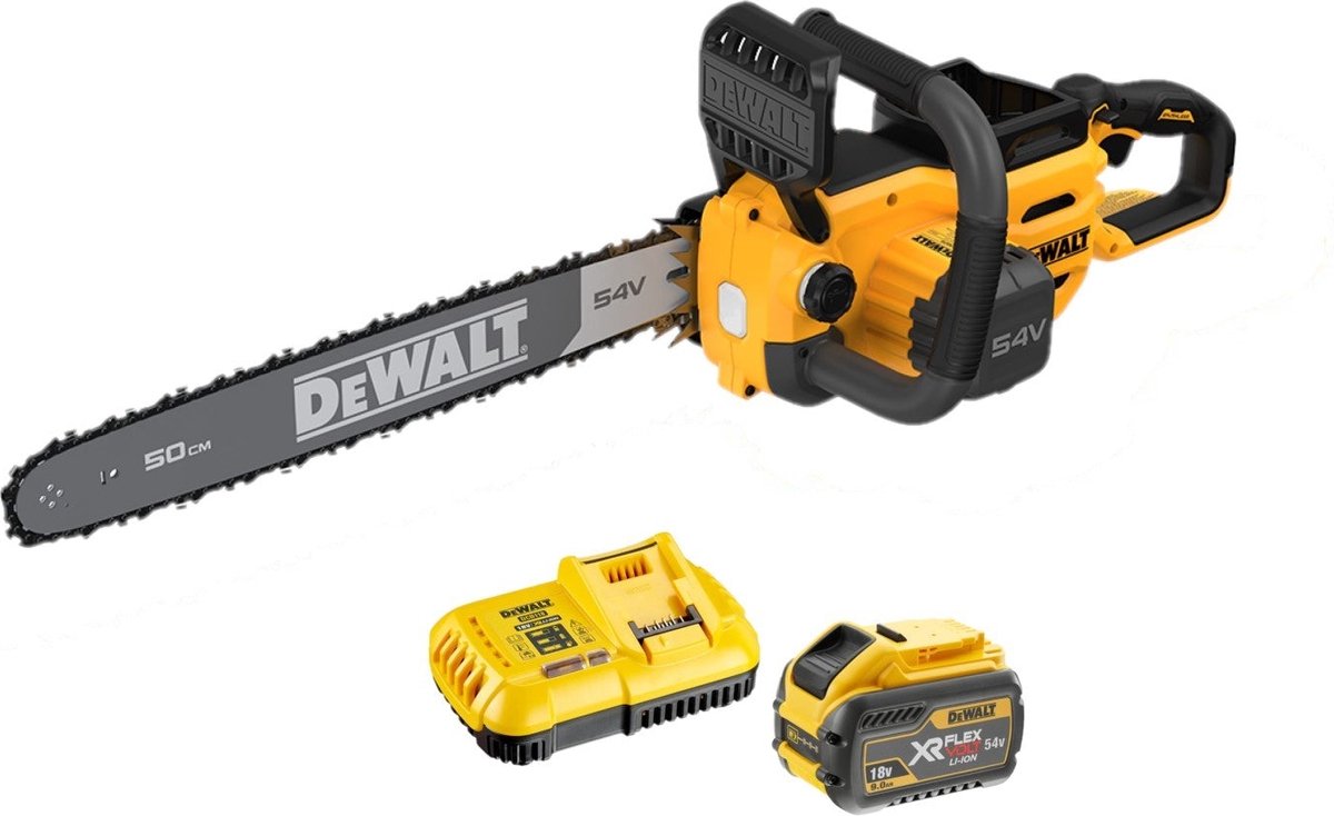 DeWalt DCMCS575X1-QW Accu Kettingzaag | 54V Flexvolt | 50 cm | 9.0 Ah accu + oplader | In doos