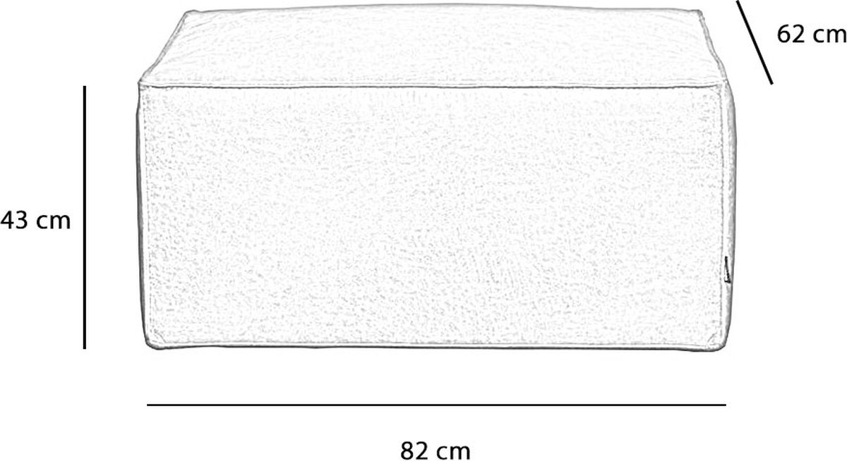 Bronx71 Hocker Memphis velvet - Beige