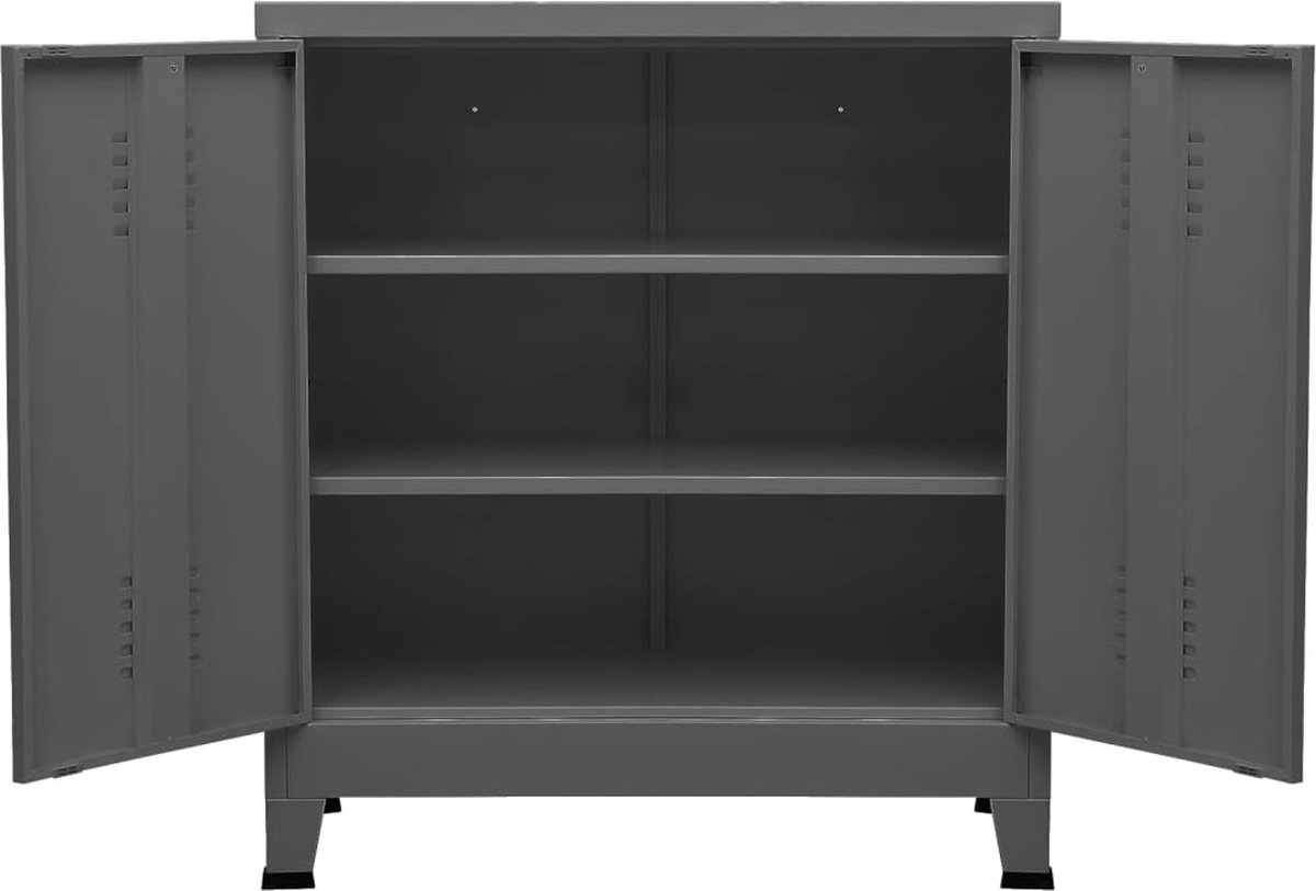 vidaXL Archiefkast industrieel 90x40x100 cm staal antracietkleurig