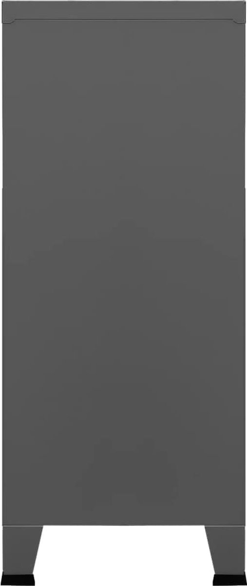 vidaXL Archiefkast industrieel 90x40x100 cm staal antracietkleurig