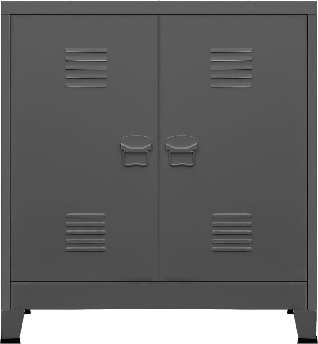 vidaXL Archiefkast industrieel 90x40x100 cm staal antracietkleurig