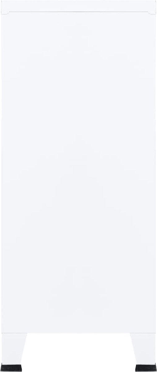 vidaXL Archiefkast industrieel 90x40x100 cm staal wit