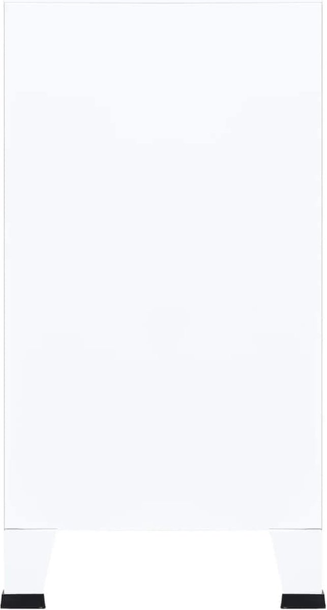 vidaXL Archiefkast industrieel 75x40x80 cm staal wit