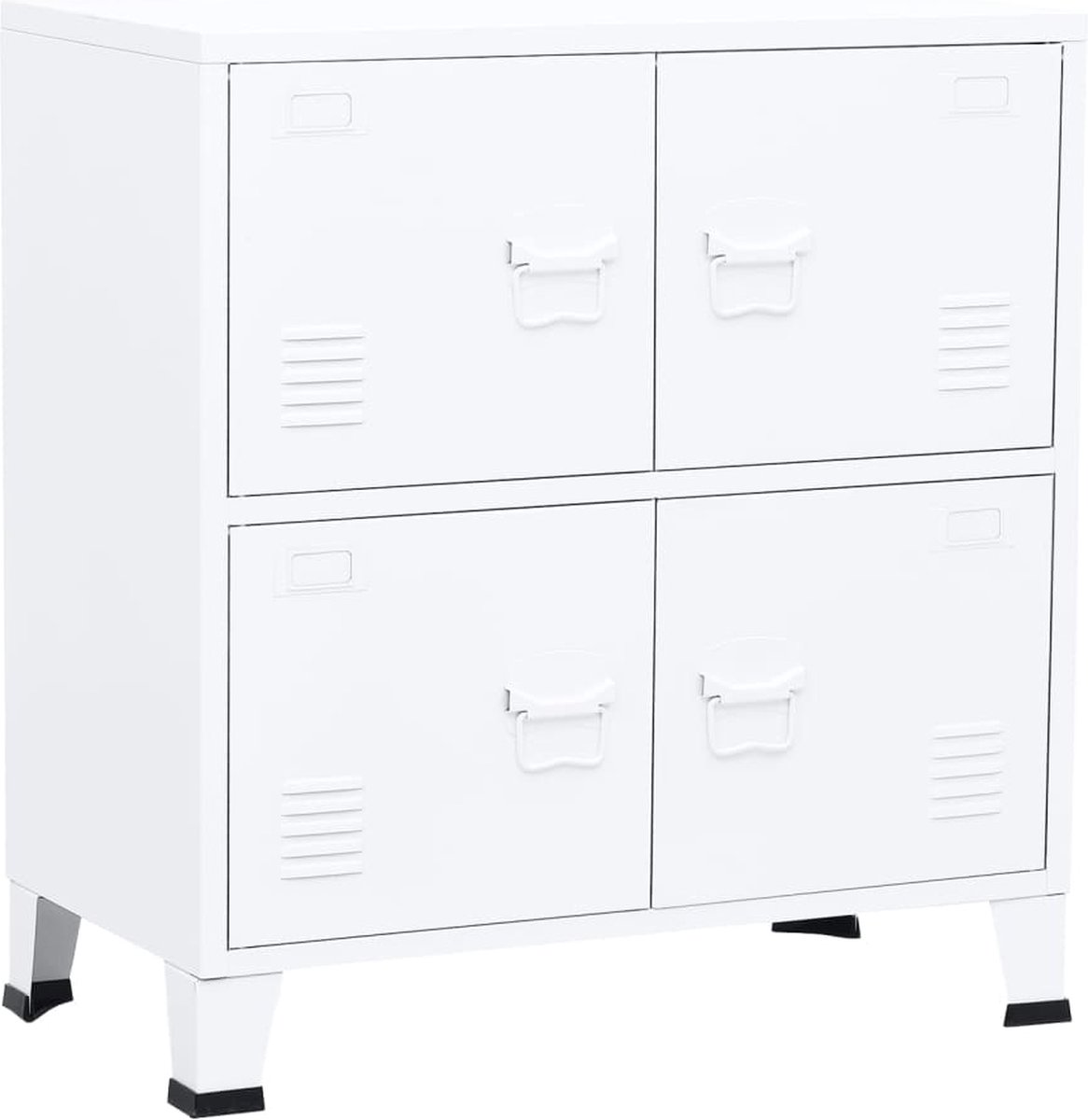 vidaXL Archiefkast industrieel 75x40x80 cm staal wit