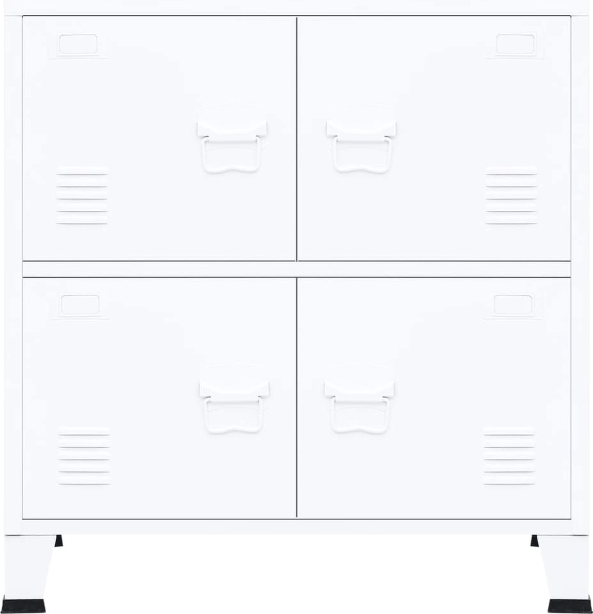 vidaXL Archiefkast industrieel 75x40x80 cm staal wit