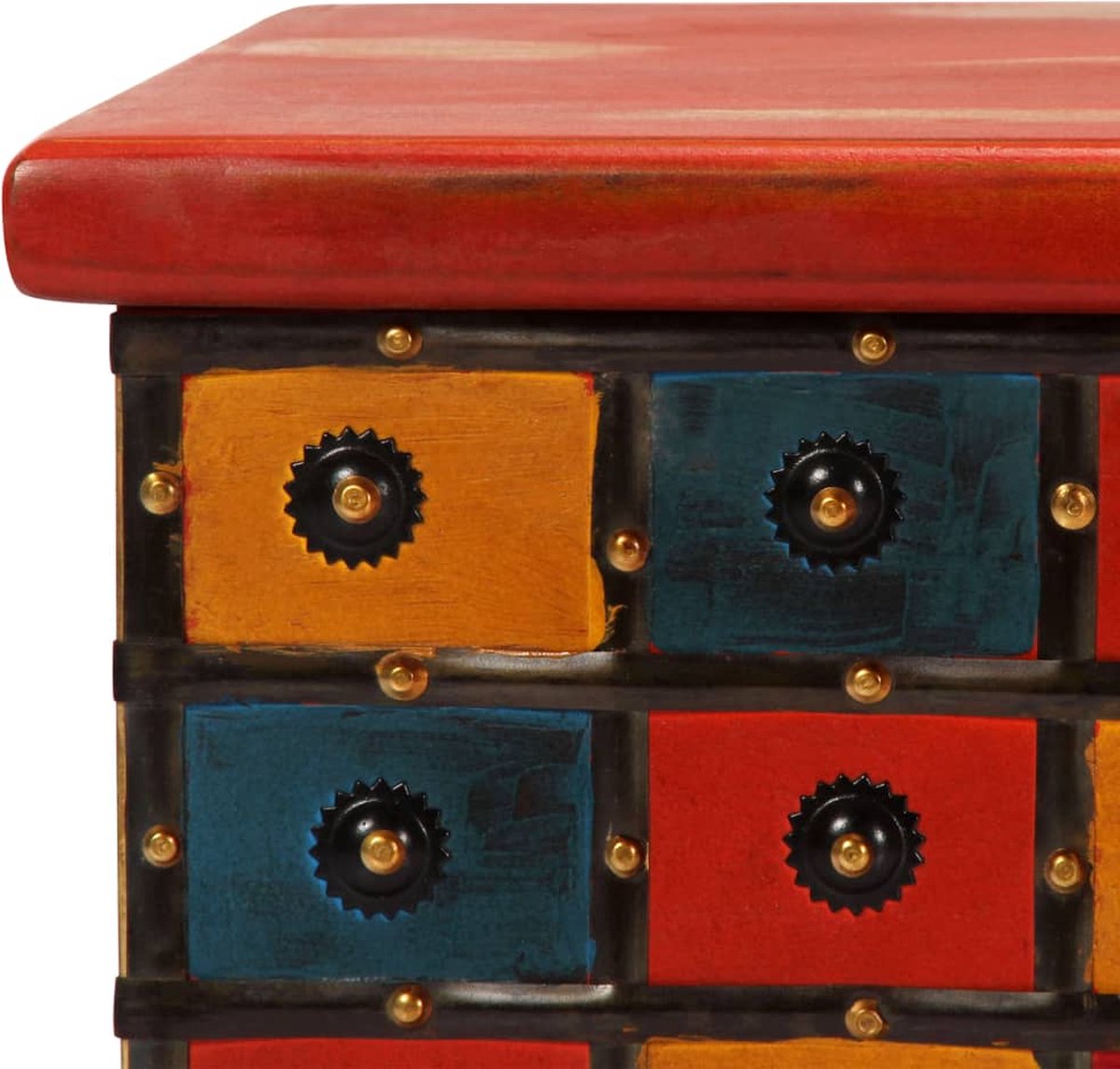 vidaXL Opbergkist 110x40x40 cm massief acaciahout - Rood