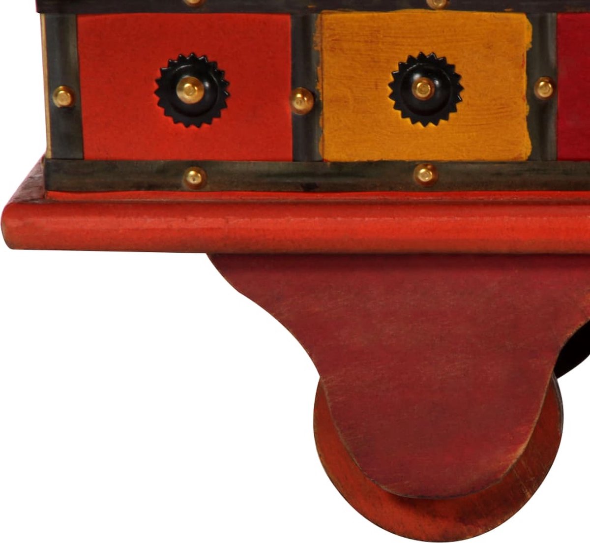 vidaXL Opbergkist 110x40x40 cm massief acaciahout - Rood