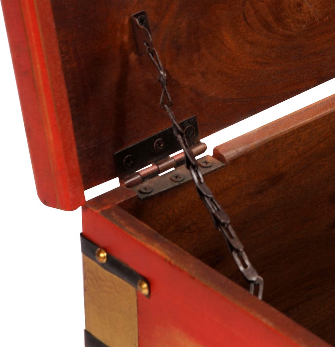 vidaXL Opbergkist 110x40x40 cm massief acaciahout - Rood