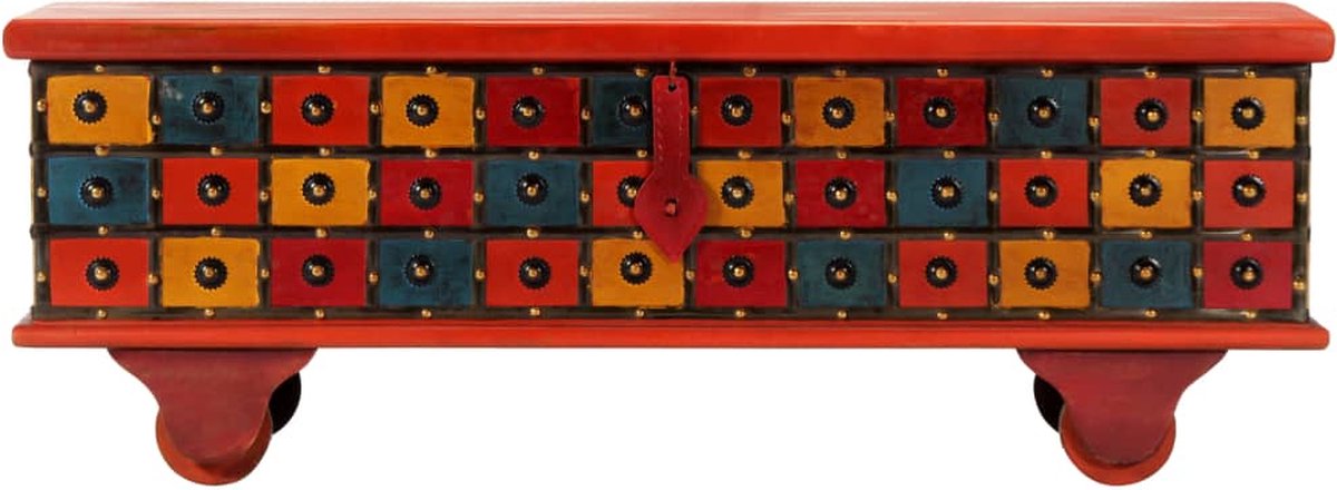 vidaXL Opbergkist 110x40x40 cm massief acaciahout - Rood