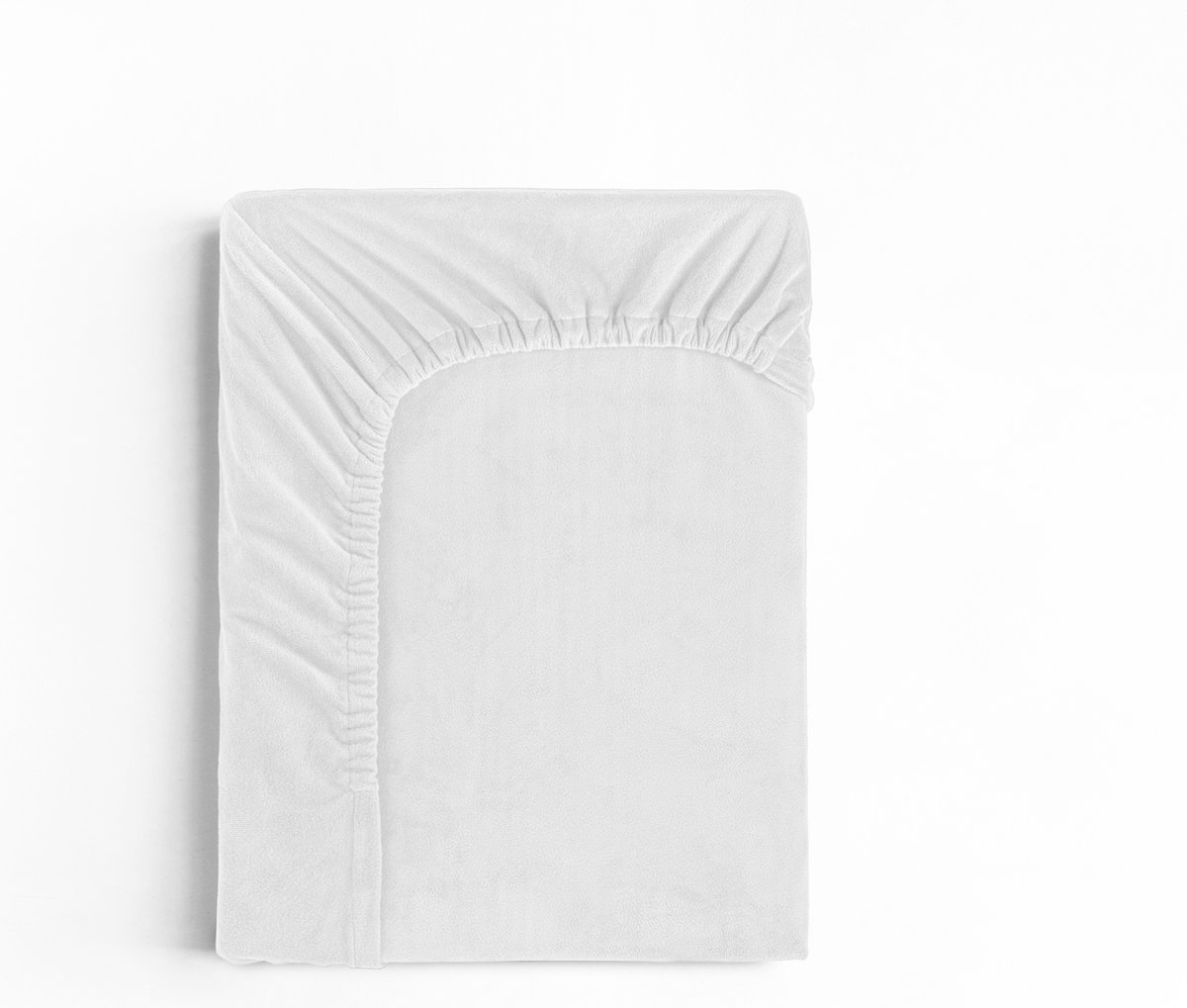 Sleeptime Hoeslaken Velvet 180 x 200 cm, Kleur: Wit