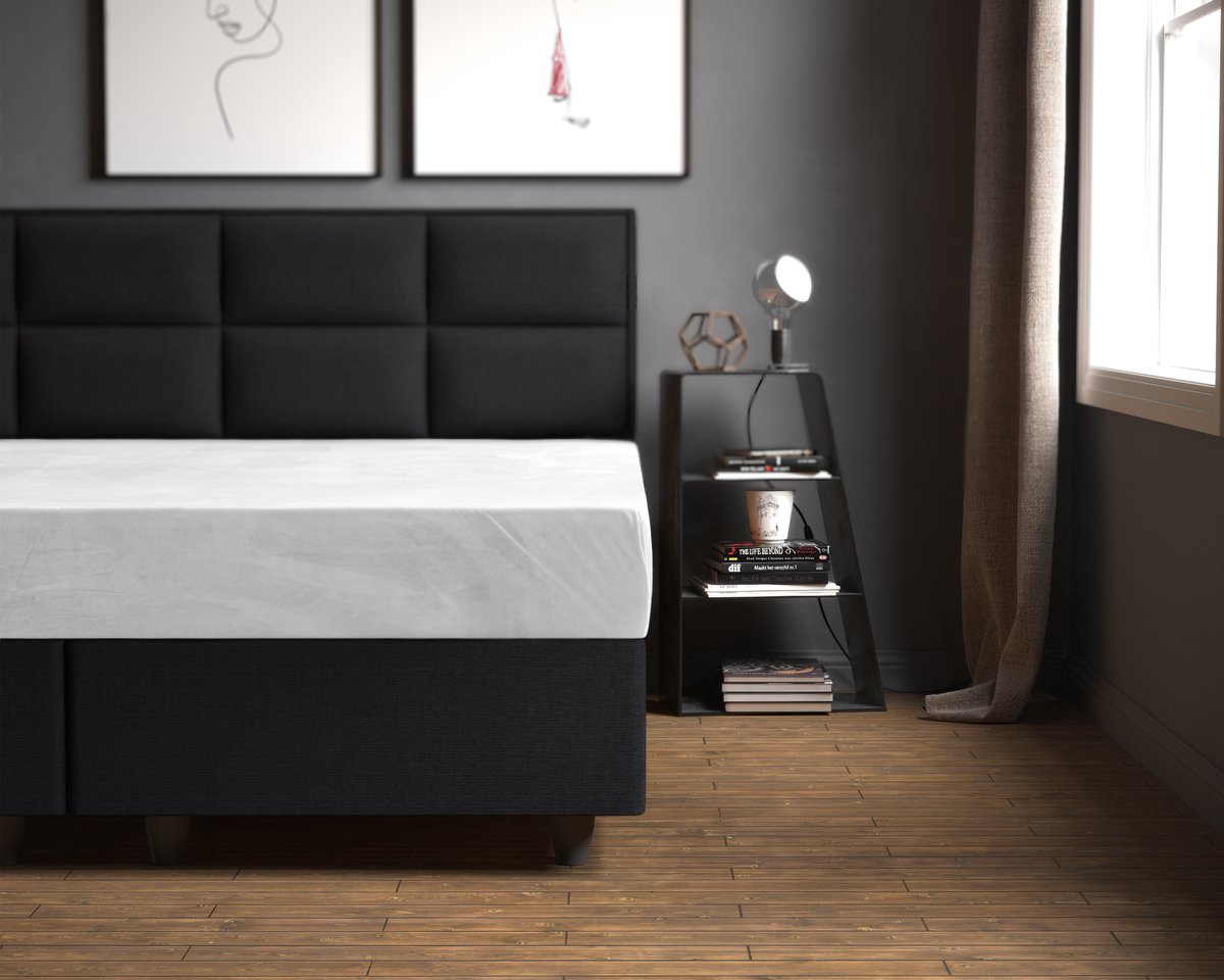 Sleeptime Hoeslaken Velvet 180 x 200 cm, Kleur: Wit