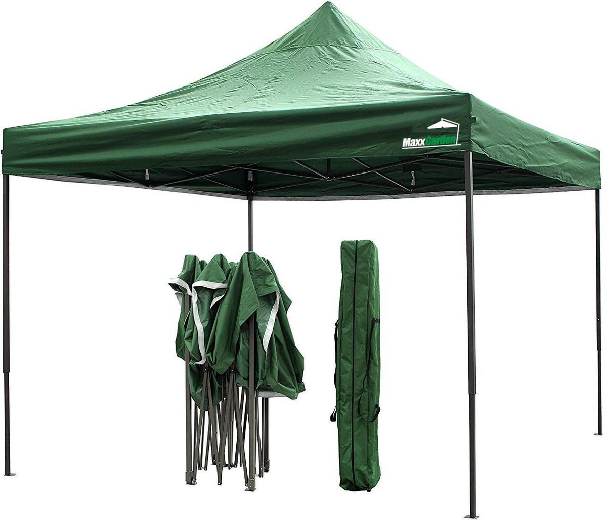 MaxxGarden Easy-up Partytent - 3x3m - Stalen Frame - Groen