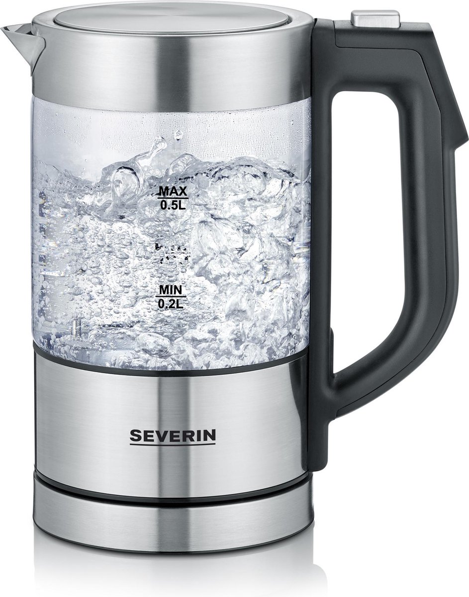 Severin Wk 3458 Waterkoker Snoerloos, Bpa-vrij Rvs, Zwart