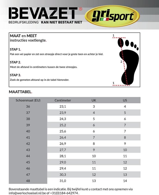 Grisport 801 L var 21 / 33149 Laag S3 - Maat 46 - Zwart