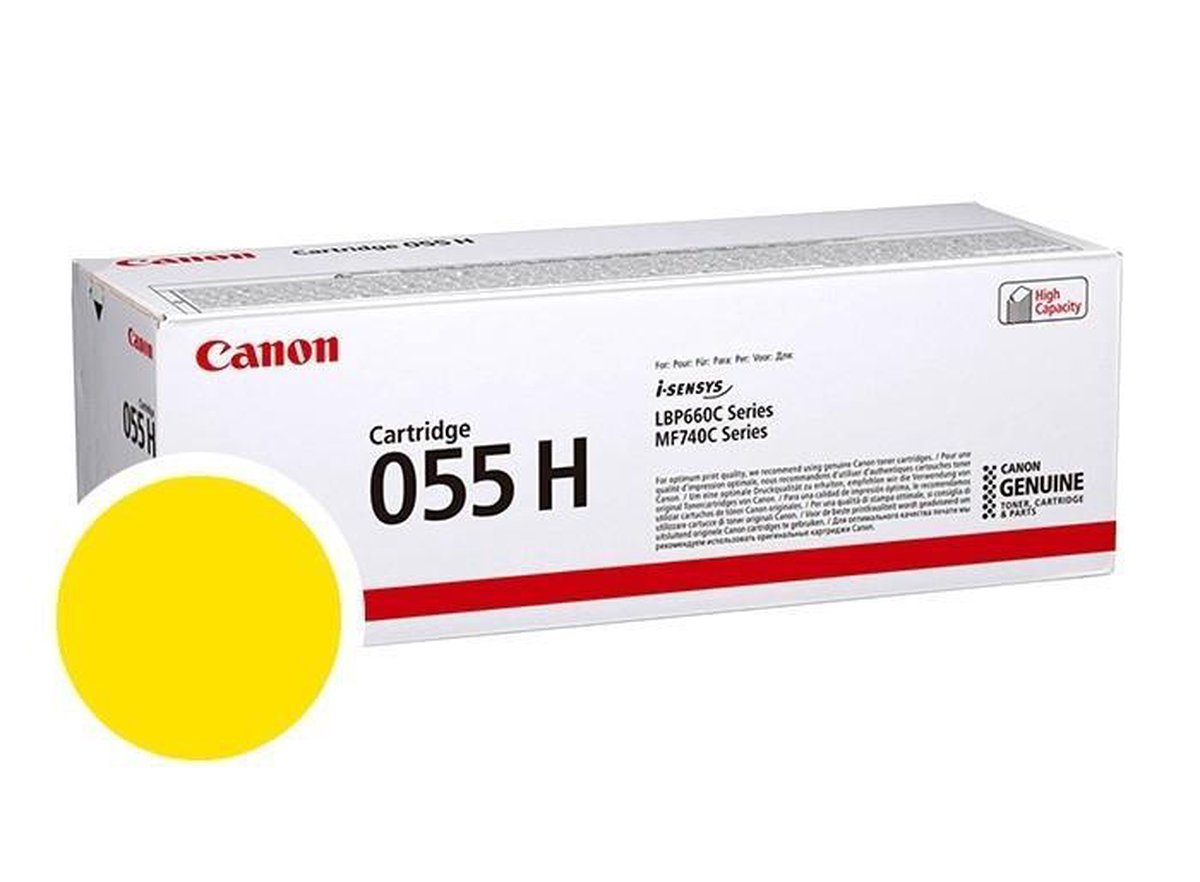 Canon 055 H Toner (Hoge capaciteit) - Geel