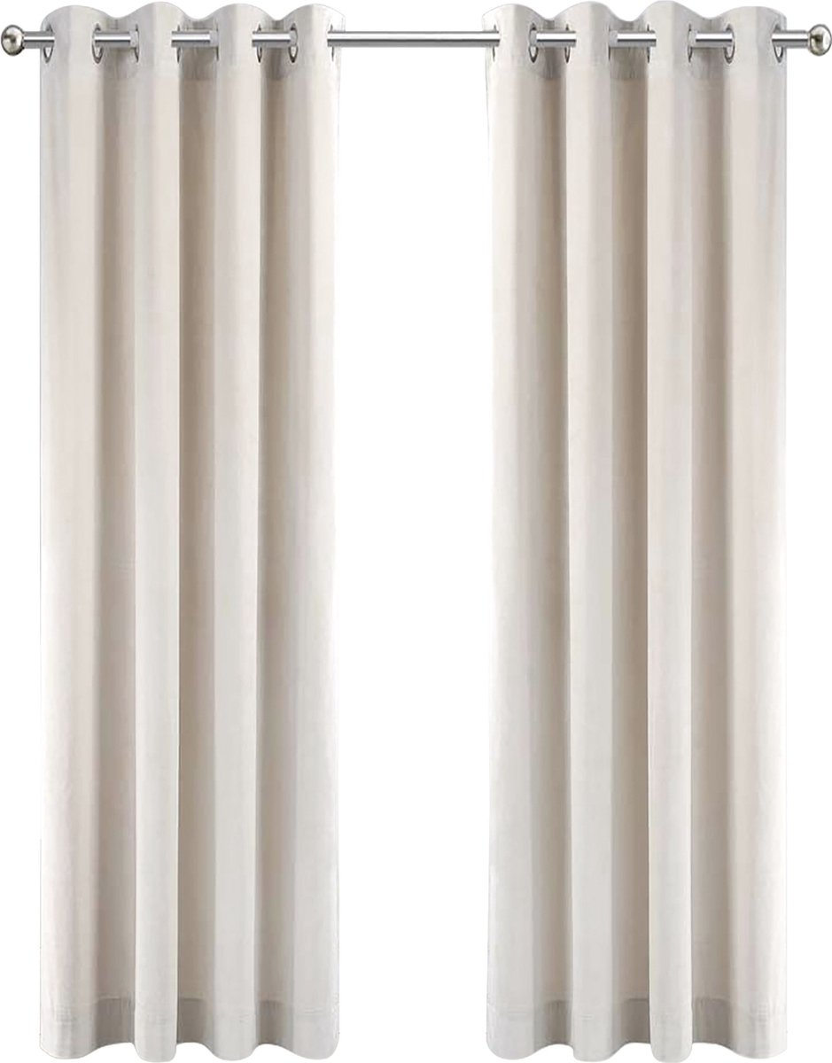 LW Collection Kant en klare gordijnen wit 290x245cm